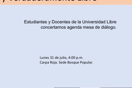 HOY MESA DE DIALOGO EN LA SEDE BOSQUE POPULAR
